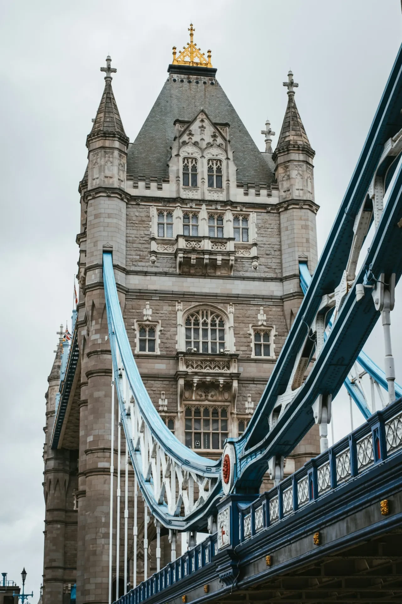 Tower Bridge, London against a blue sky